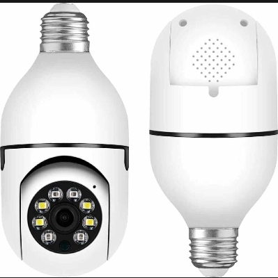 Picture of V380 Pro Q16 2MP 1080P E27 PTZ WiFi Bulb Security Camera-White 