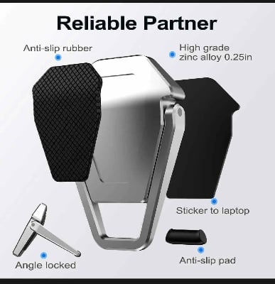 Picture of Universal Foldable Metal Laptop Stand-Silver