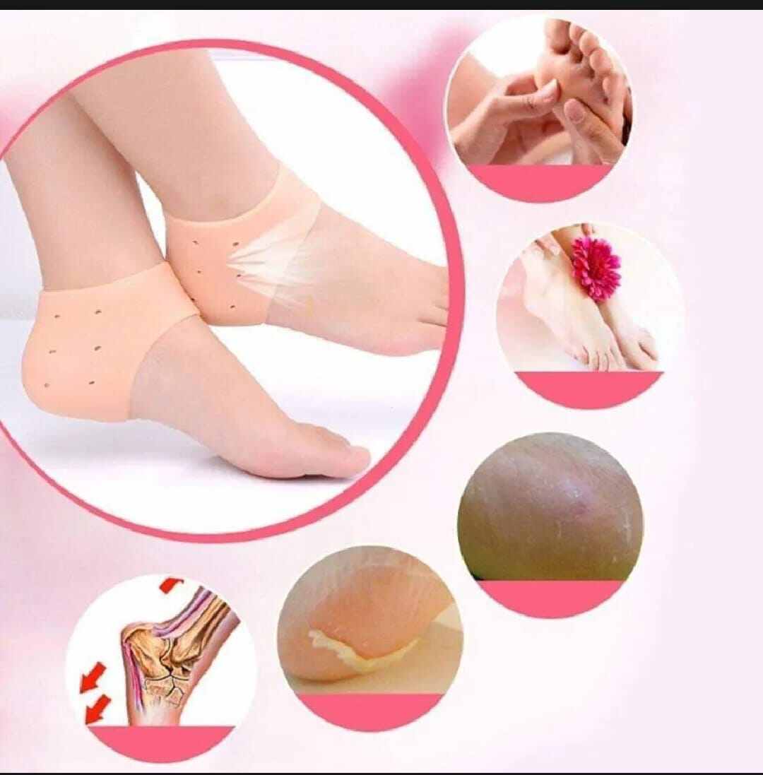Picture of Silicone Gel Heel Protector Socks - 1 Pair-Multicolor