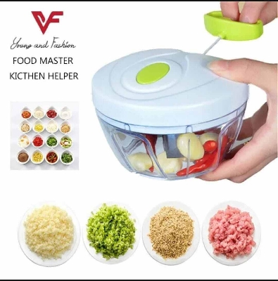 Picture of 900ml 5-Blade Multifunction Manual Vegetable, Meat & Fruit Chopper-Multicolor