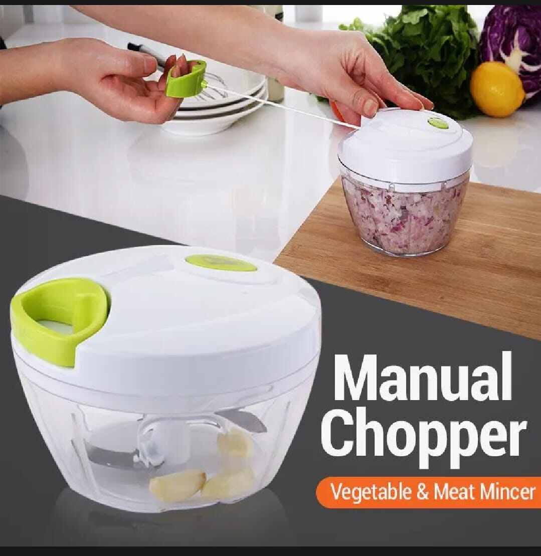 Picture of 900ml 5-Blade Multifunction Manual Vegetable, Meat & Fruit Chopper-Multicolor