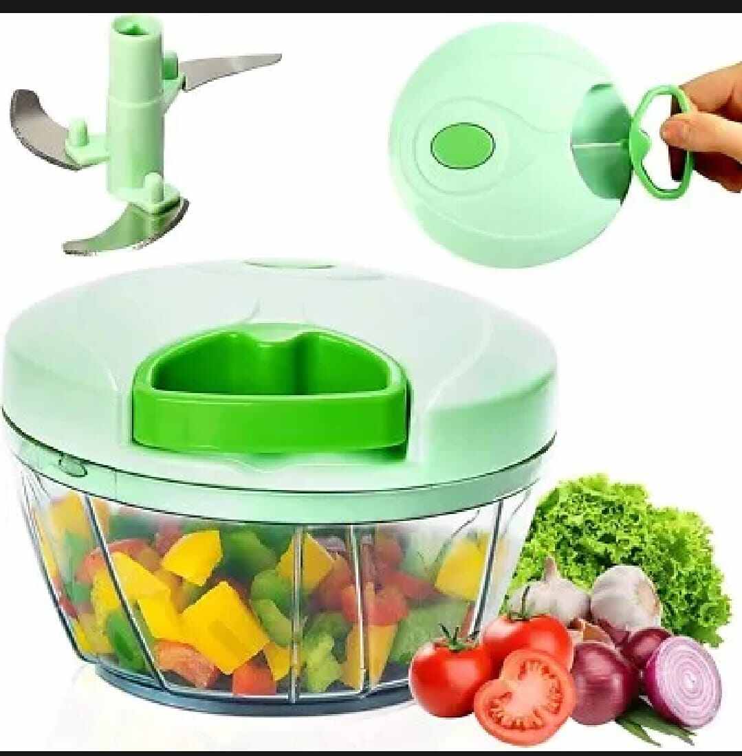 Picture of 900ml 5-Blade Multifunction Manual Vegetable, Meat & Fruit Chopper-Multicolor