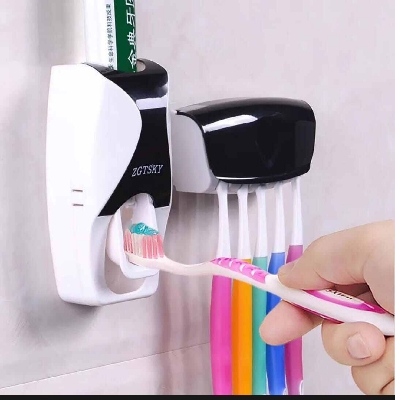 Picture of Automatic Toothpaste Dispenser with Toothbrush Holder-Multicolor
