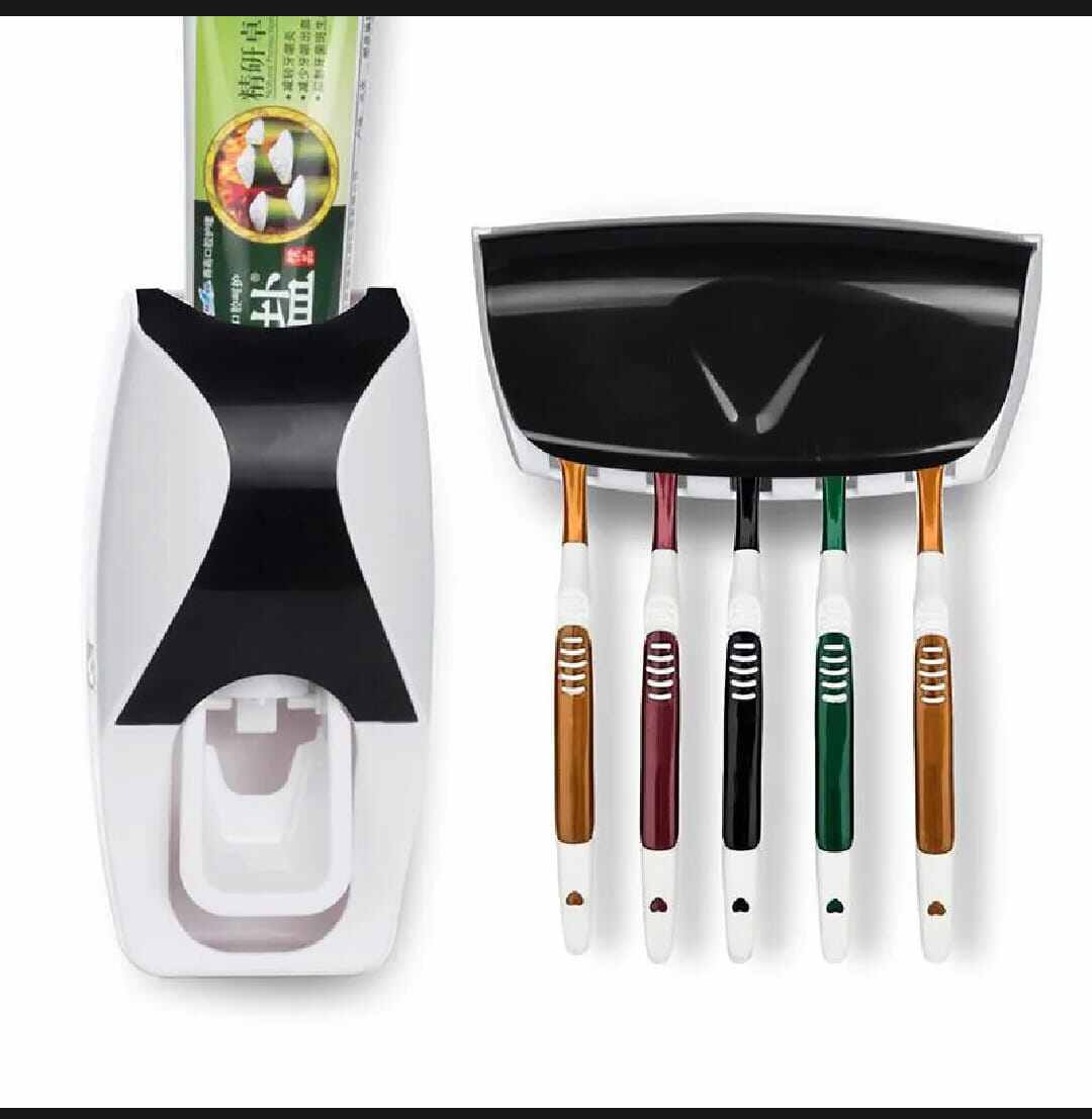 Picture of Automatic Toothpaste Dispenser with Toothbrush Holder-Multicolor