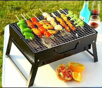 Picture of 17-Inch Stainless Steel Portable BBQ Grill-Black 3kg