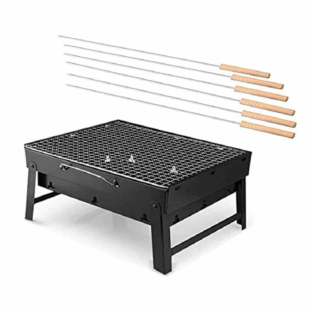 Picture of 17-Inch Stainless Steel Portable BBQ Grill-Black 3kg
