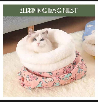 Picture of Soft Warm Cat Sleeping Bag & Tunnel Bed for 2.5-7kg Cats-Multicolor