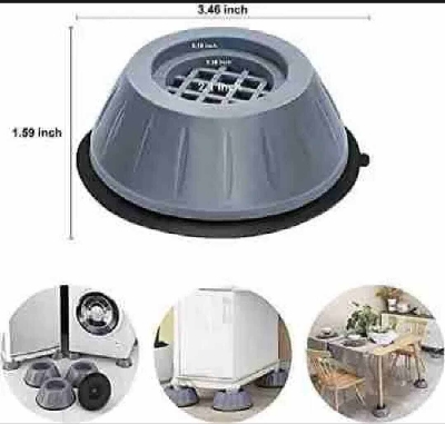 Picture of Anti-Vibration Rubber Feet Pads for Washing Machine & Refrigerator - 4 Pcs 3 kg