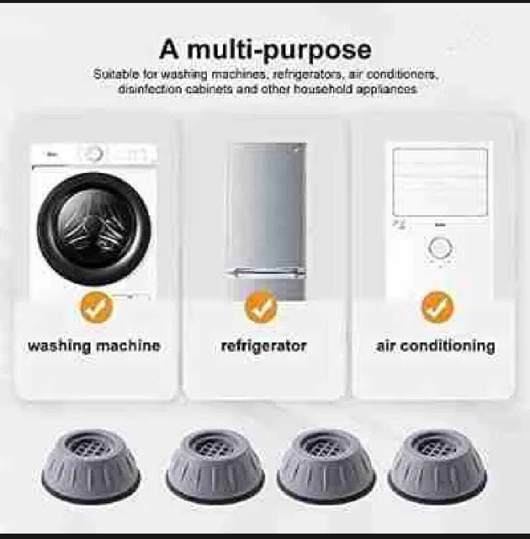 Picture of Anti-Vibration Rubber Feet Pads for Washing Machine & Refrigerator - 4 Pcs 3 kg