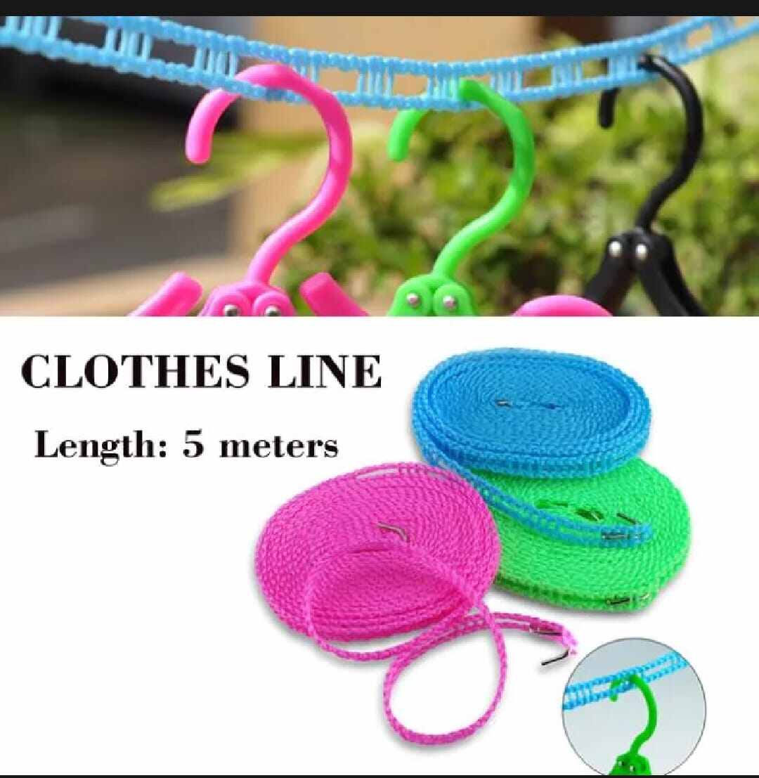 Picture of 5m Windproof Non-Slip Portable Clothesline-Multicolor