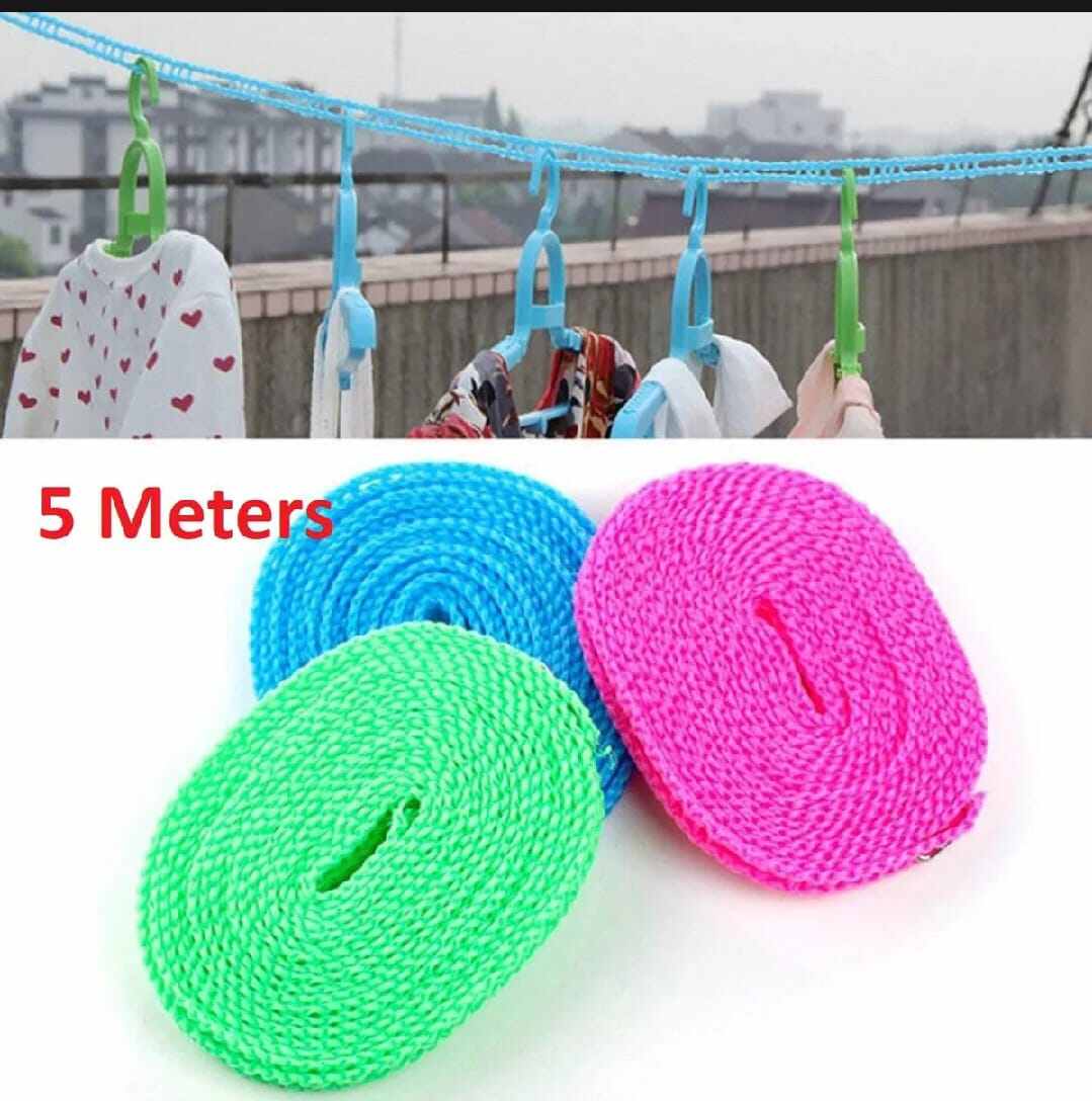 Picture of 5m Windproof Non-Slip Portable Clothesline-Multicolor