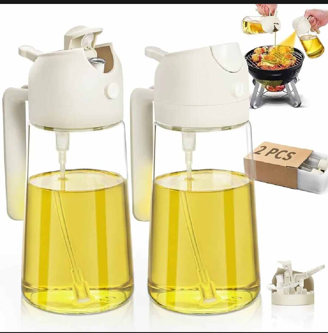 Picture of 500ml 2-in-1 Glass Oil Sprayer & Dispenser-Multicolor