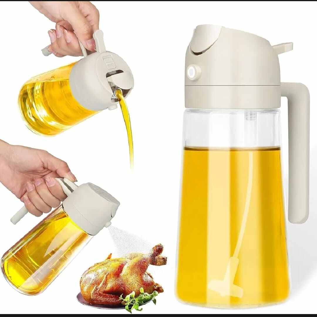 Picture of 500ml 2-in-1 Glass Oil Sprayer & Dispenser-Multicolor