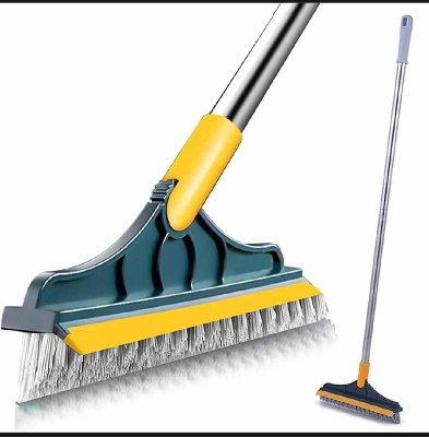 Picture of 2-in-1 Long Handle Floor & Tile Cleaning Brush - 1 Pc-Green