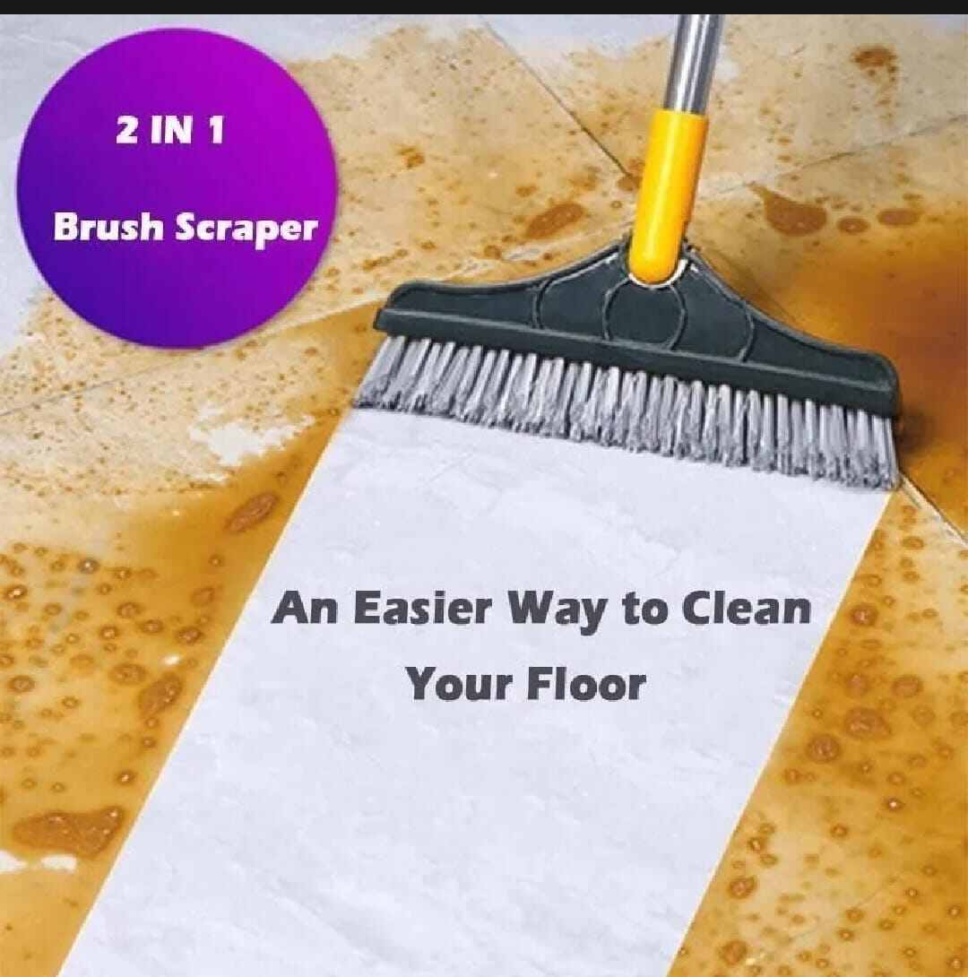Picture of 2-in-1 Long Handle Floor & Tile Cleaning Brush - 1 Pc-Green