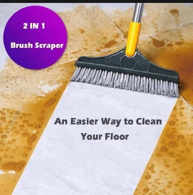 Picture of 2-in-1 Long Handle Floor & Tile Cleaning Brush - 1 Pc-Green
