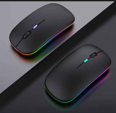 Picture of M2 Dual-Mode Bluetooth & 2.4G Rechargeable RGB Wireless Mouse-Black