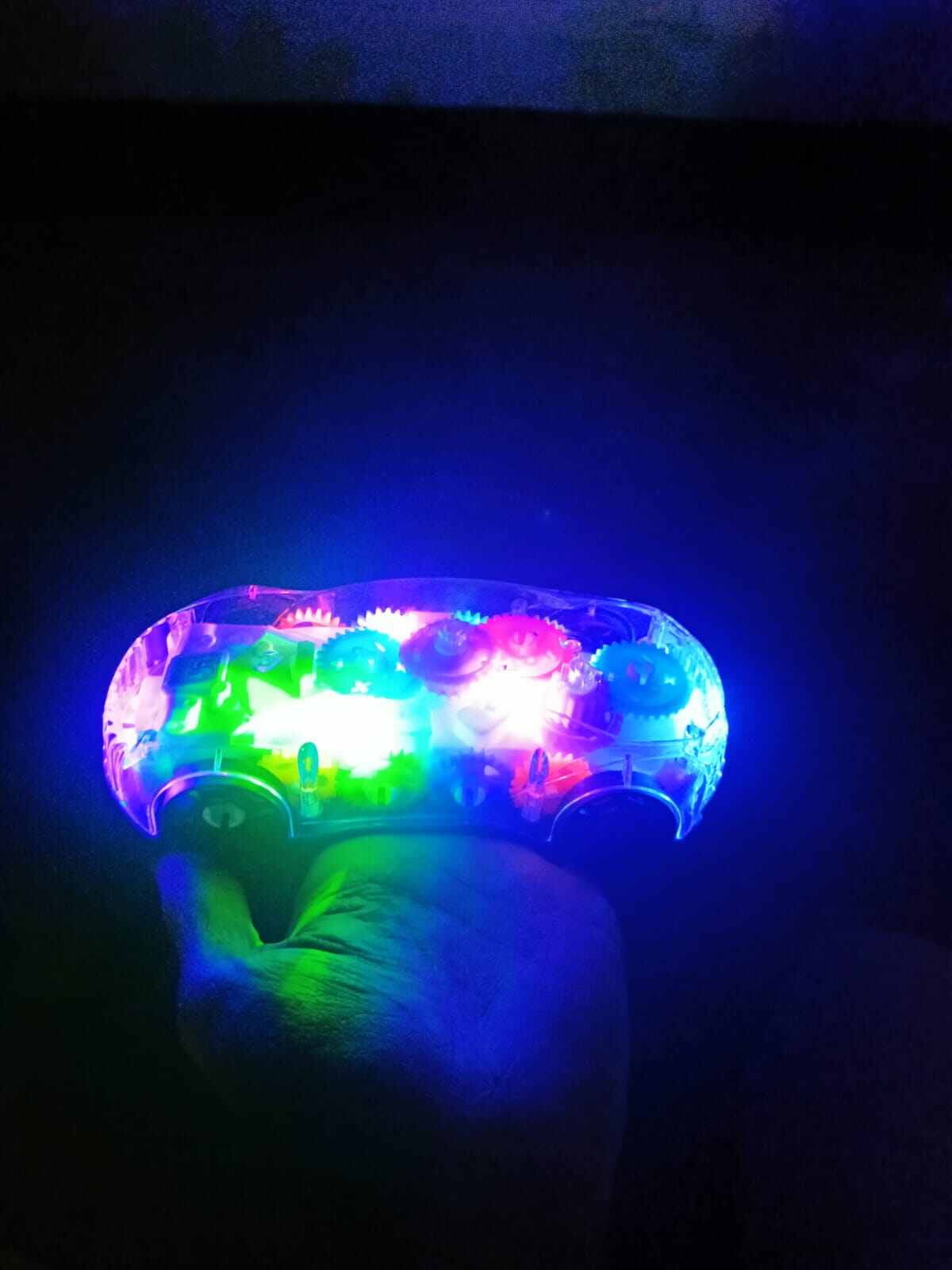 Picture of Battery-Operated Car Toy with Lights, Music & Transparent Gears-Multicolor