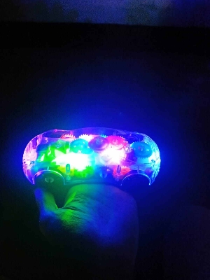 Picture of Battery-Operated Car Toy with Lights, Music & Transparent Gears-Multicolor
