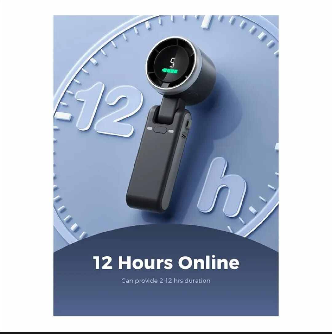 Picture of 5-Speed Handheld Turbo Fan with Up to 12-Hour Runtime-Black