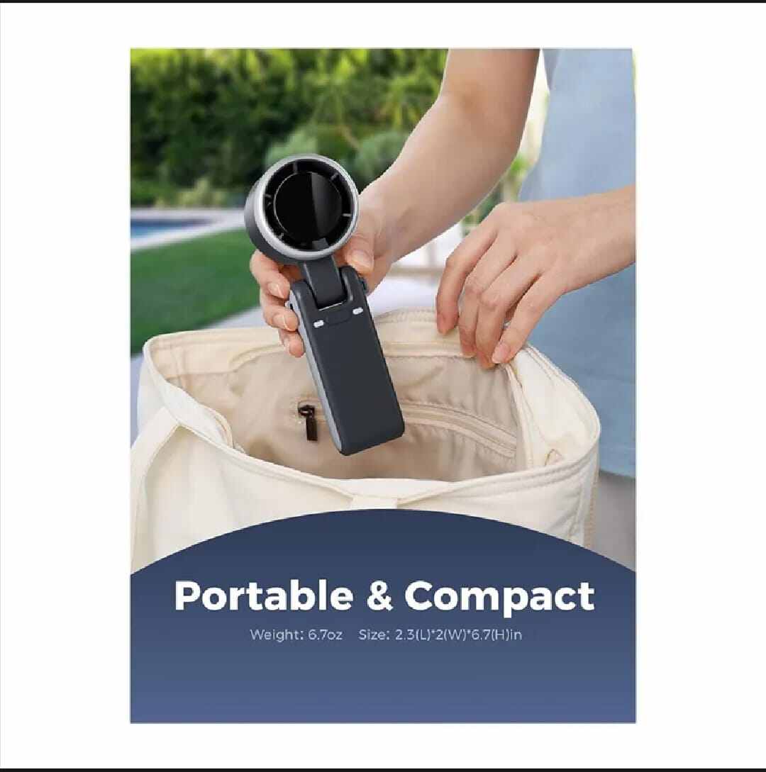 Picture of 5-Speed Handheld Turbo Fan with Up to 12-Hour Runtime-Black