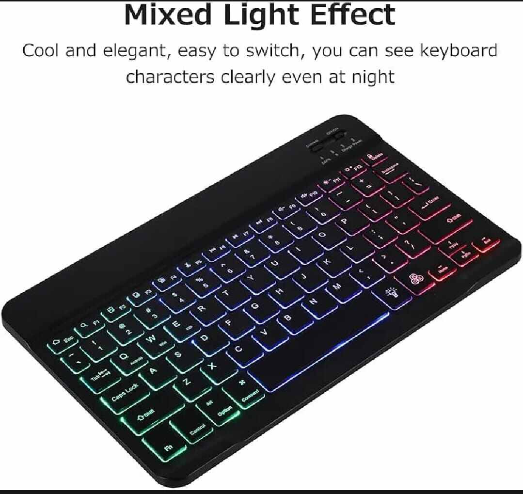 Picture of Ultra-Slim Rechargeable Bluetooth Keyboard & Mouse Set with RGB Backlight