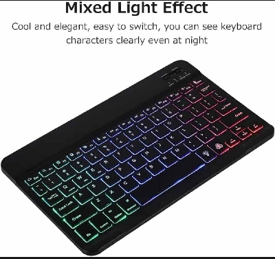 Picture of Ultra-Slim Rechargeable Bluetooth Keyboard & Mouse Set with RGB Backlight