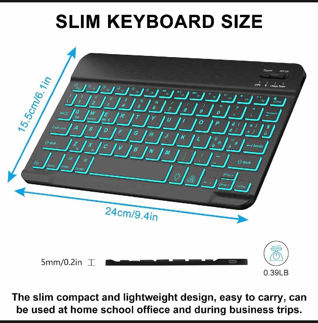 Picture of Ultra-Slim Rechargeable Bluetooth Keyboard & Mouse Set with RGB Backlight