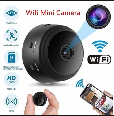 Picture of A9 Mini 1080P WiFi Security Camera with 250mAh Battery-Black