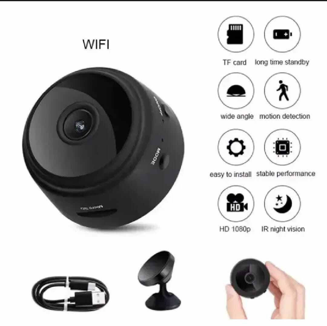 Picture of A9 Mini 1080P WiFi Security Camera with 250mAh Battery-Black