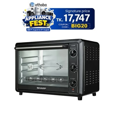 Picture of Sharp EO-60K-3 Electric Oven ( 60L, Black ) - Convection With Rotisserie.