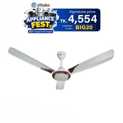 Picture of CLICK Camellia Ceiling Fan 56'' Ivory Gold 
