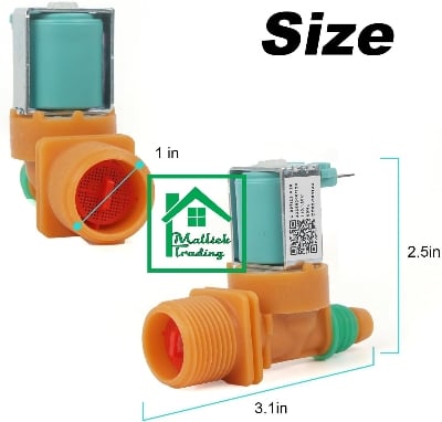 Samsung Water inlet Valve 2 Way. Washing Machine Water inlet valve. Solenoid Valve DC62-30314Q. DC62-30314V Cold Water Inlet Solenoid Valve for Samsung Washer WA40J3000AW/A2-0001,