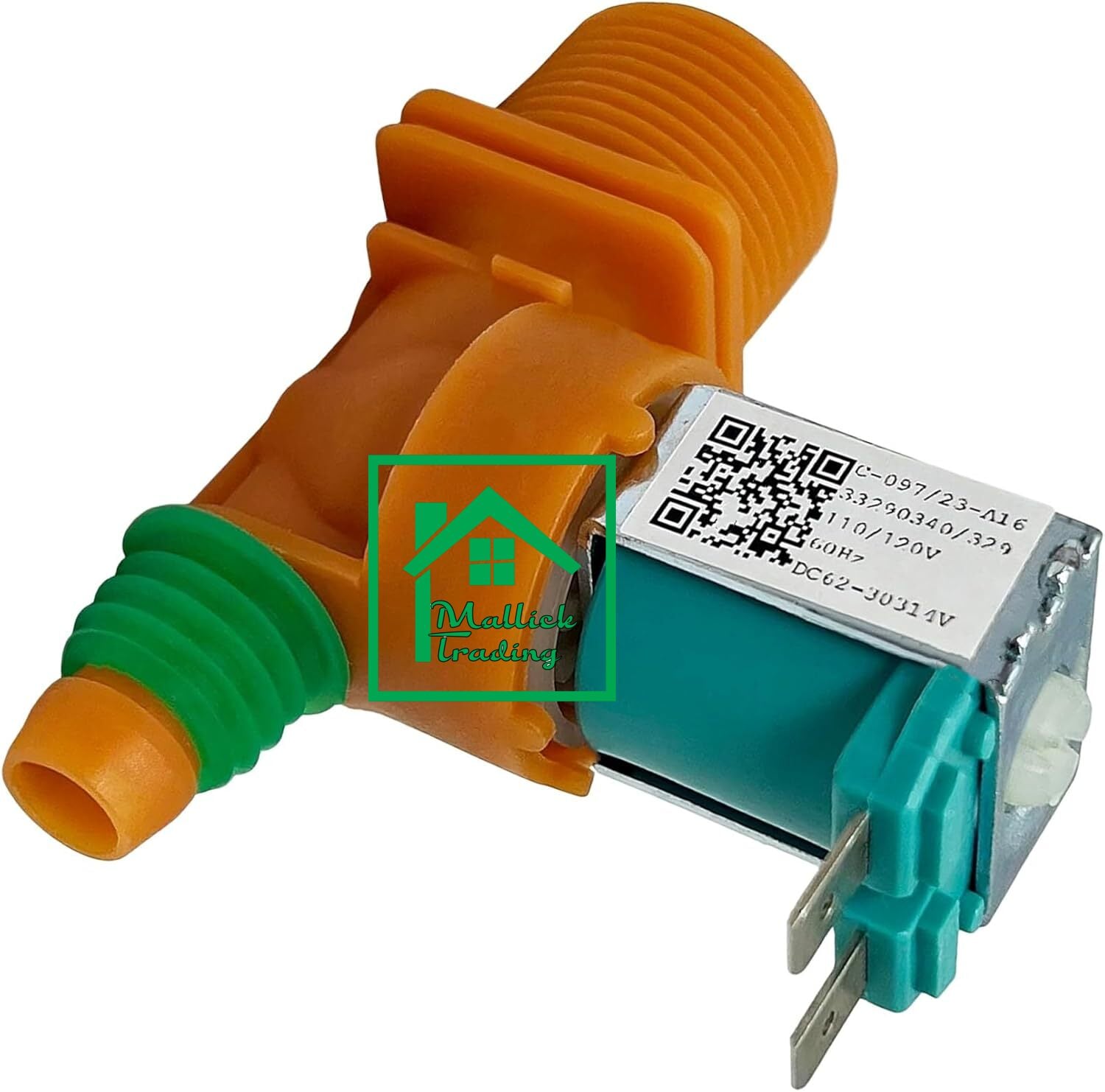 Samsung Water inlet Valve 2 Way. Washing Machine Water inlet valve. Solenoid Valve DC62-30314Q. DC62-30314V Cold Water Inlet Solenoid Valve for Samsung Washer WA40J3000AW/A2-0001,