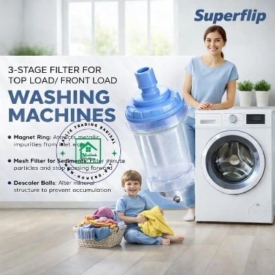 Water Tap Filter Adaptor/Connector With Magnetic Cleaning Process Compatible For All Tap, Front And Top Load Washing Machines