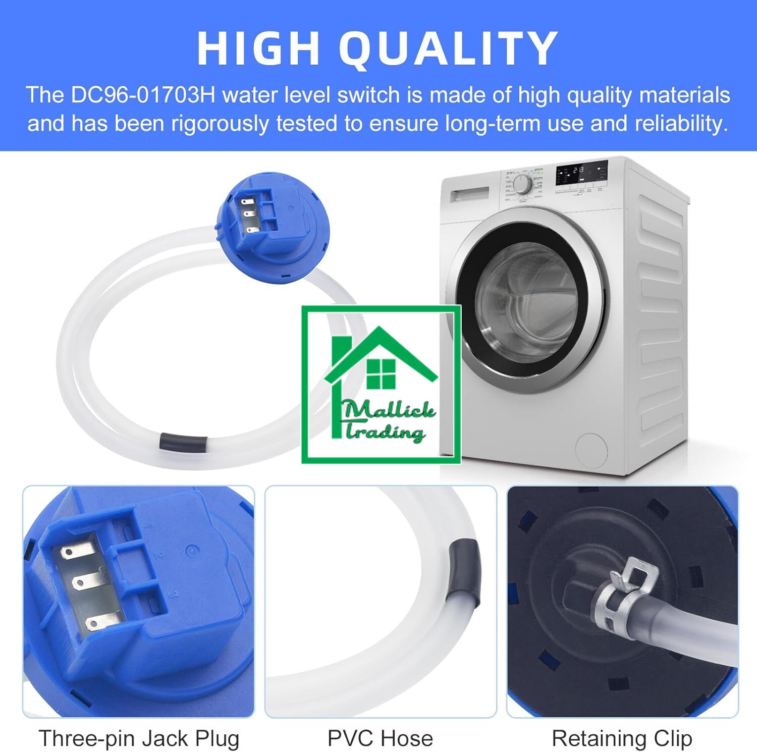 Washing Machine Pressure Sensor. Water level pressure switch DC96-01703G Water level Sensor.