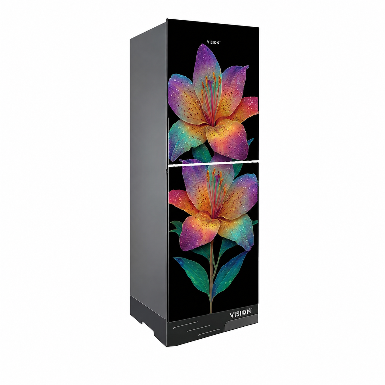 Picture of VISION Glass Door Refrigerator RE-200 Liter Blazing Lily  Top Mount