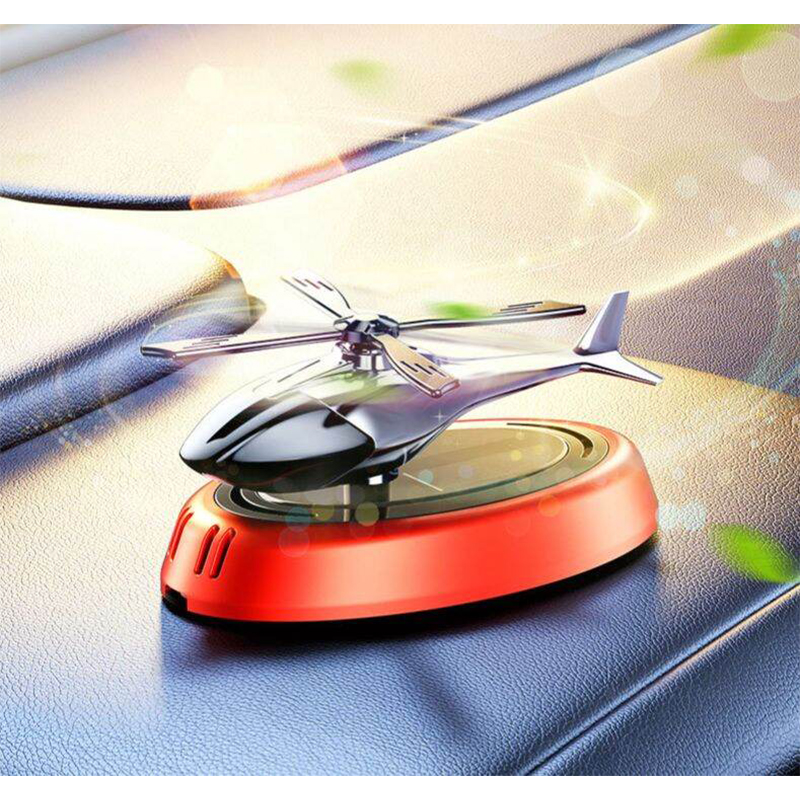 Picture of Solar Powered Aircraft Car Perfume – Aromatherapy Essential Oil Car Air Freshener Ornament (Red)
