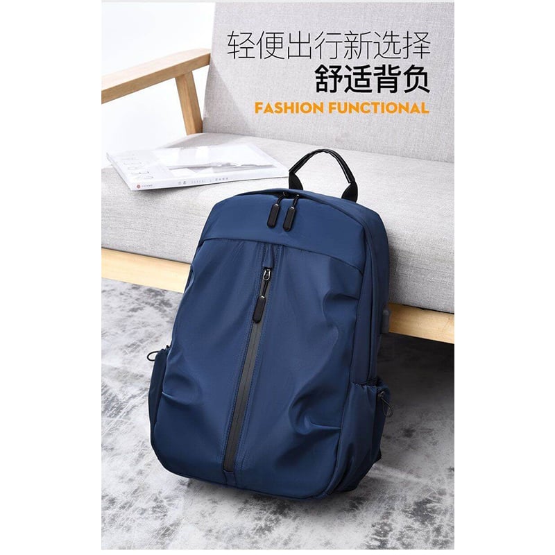 Picture of New Fashion Computer Backpack Men's Leisure Sports Business Travel Backpack (Dark blue)