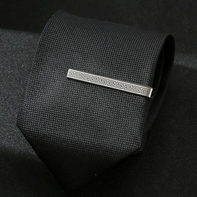 Picture of Men's Simple G-Shaped Tie Clip Geometric 6cm Black Line Formal Professional Tie Clip (1p) (Single-line G-type,Int: One size)
