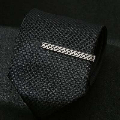 Picture of Men's Simple G-Shaped Tie Clip Geometric 6cm Black Line Formal Professional Tie Clip (1p) (H type,Int: One size)