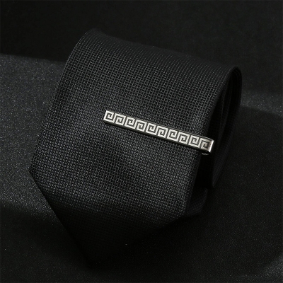 Picture of Men's Simple G-Shaped Tie Clip Geometric 6cm Black Line Formal Professional Tie Clip (1p) (Large G type,Int: One size)