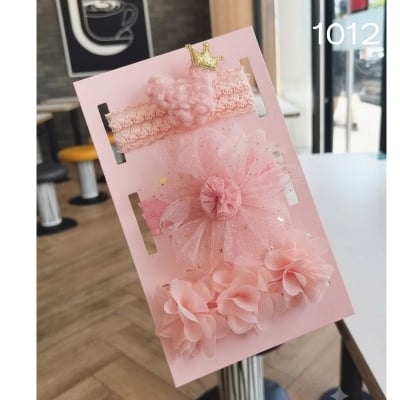 Picture of Baby Princess Style Bow Head Flower Hair Belt/Mesh Cute Hair Accessories  for Baby Girl (Design 1012,UK:6)