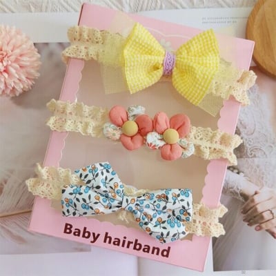 Picture of Baby Princess Style Bow Head Flower Hair Belt/Mesh Cute Hair Accessories  for Baby Girl (Design 1019,UK:6)