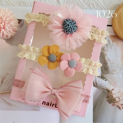 Picture of Baby Princess Style Bow Head Flower Hair Belt/Mesh Cute Hair Accessories  for Baby Girl (Design 1026,UK:6)