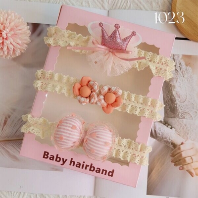 Picture of Baby Princess Style Bow Head Flower Hair Belt/Mesh Cute Hair Accessories  for Baby Girl (Design 1023,UK:6)
