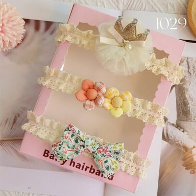Picture of Baby Princess Style Bow Head Flower Hair Belt/Mesh Cute Hair Accessories  for Baby Girl (Design 1029,UK:6)