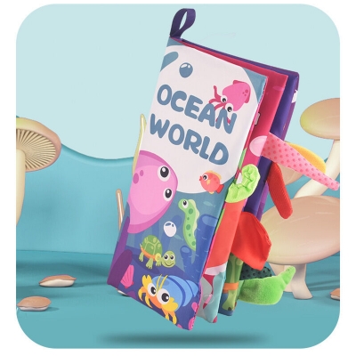 Picture of Tail Cloth Book Baby Toy Book - (0-1y) Baby Enlightenment Early English Education (Ocean World)