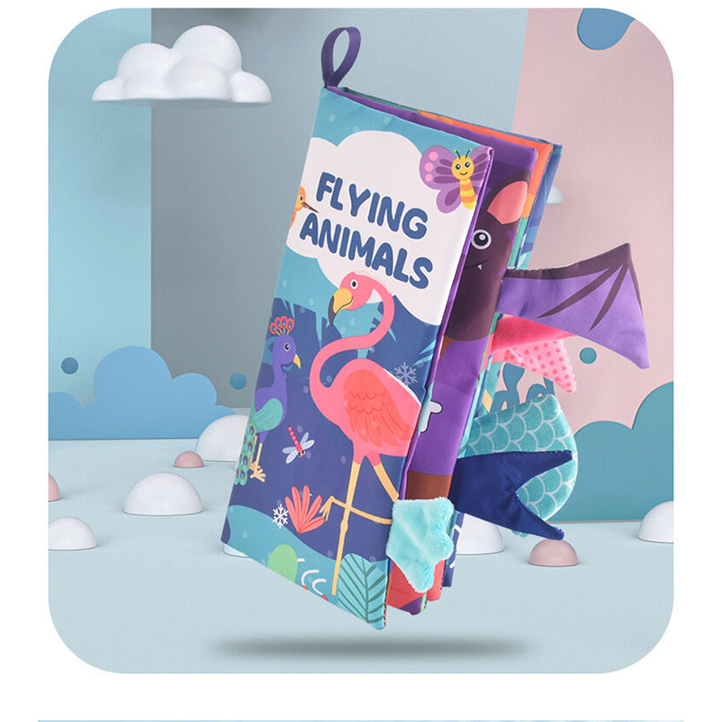 Picture of Tail Cloth Book Baby Toy Book - (0-1y) Baby Enlightenment Early English Education (Flying Animals)