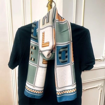 Picture of Printed Cotton and Linen Scarf - Classic Autumn and Winter Warm Neck Scarf for women (185*80cm) (LM-023,One size fits all)